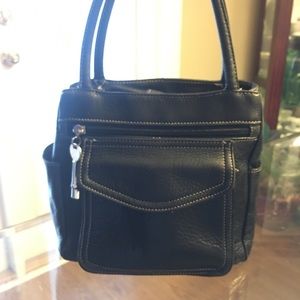 Fossil Black Leather Mini Satchel